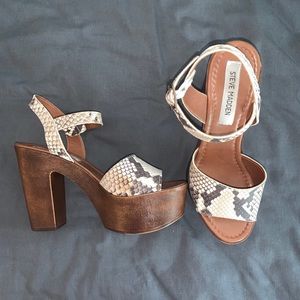 Steve Madden snakeskin platforms